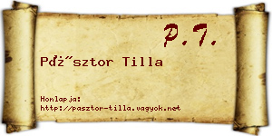 Pásztor Tilla névjegykártya